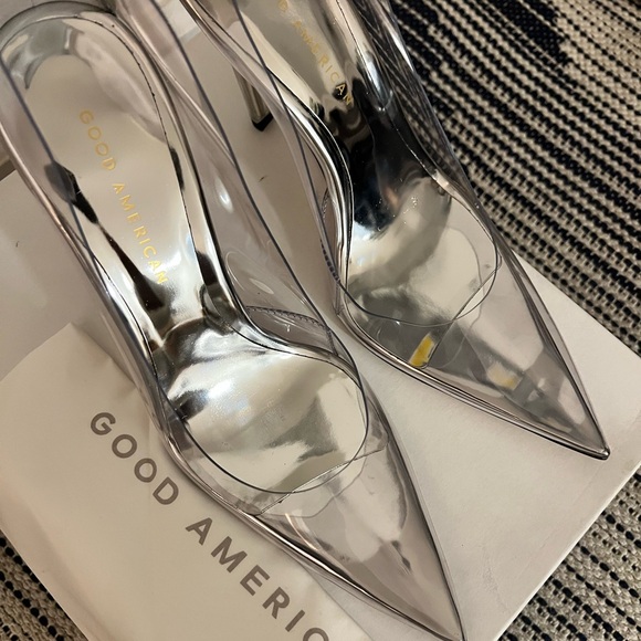 New In Box Good American Glass Cinder-F*cking-Rella Pump - Picture 6 of 14